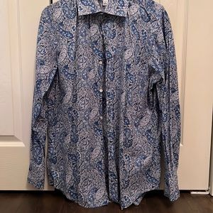 Banana Republic Blue Paisley Shirt